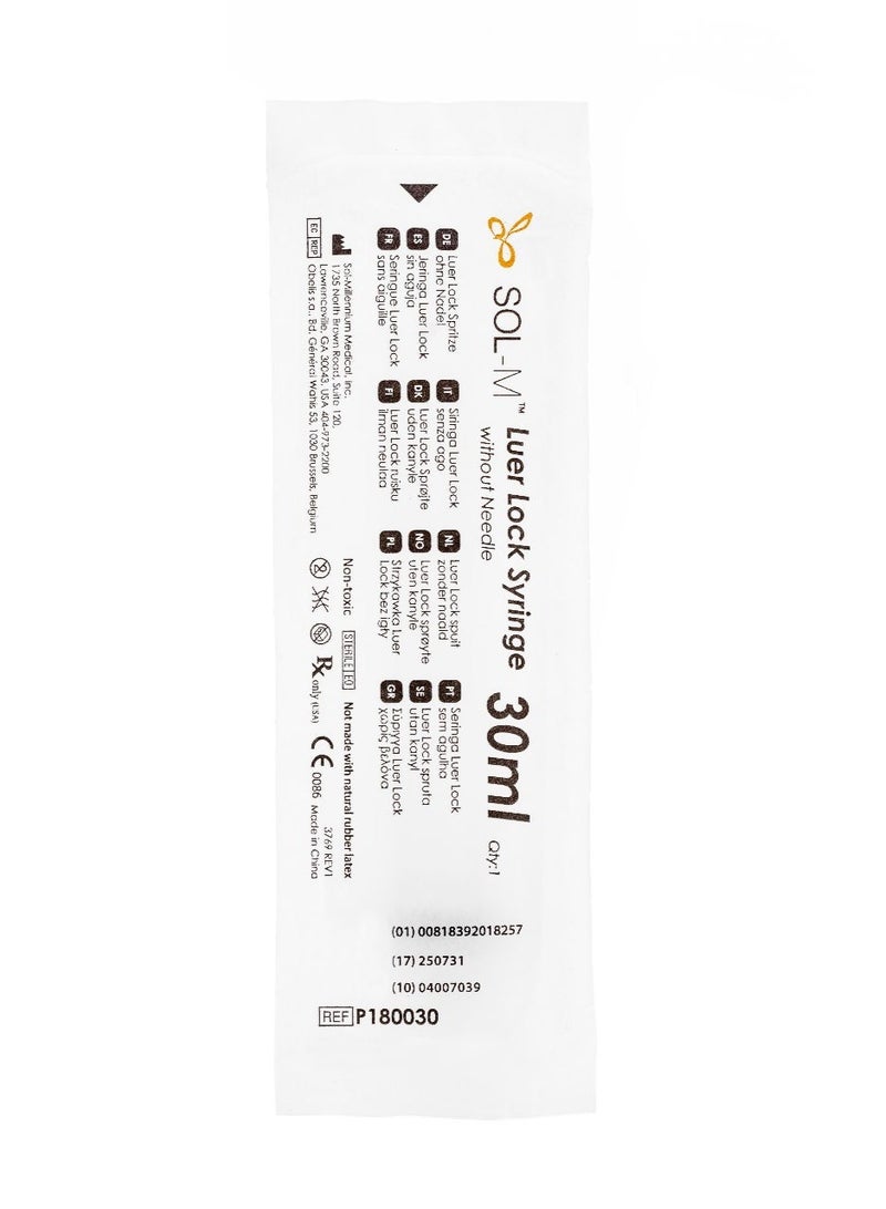 سول ملينيوم عدد 50 سرنجة طبية 30 مل بدون إبره - Image 3